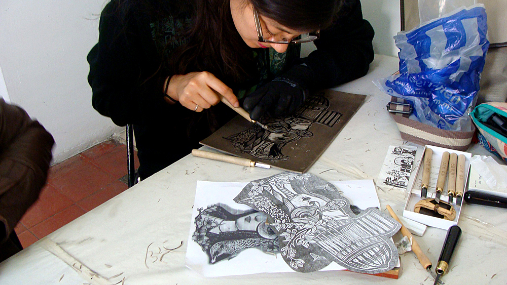 Las imágenes del Taller de Ilustración linóleo